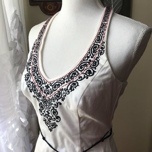 WHBM embroidered halter top